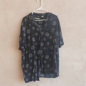 Men's Casual Navy Patterned Shirt
